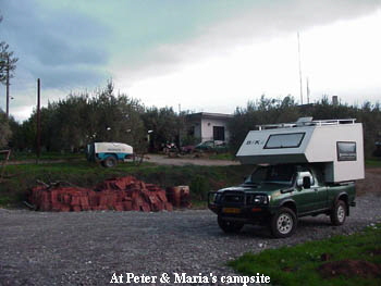 At Peter & Maria's campsite