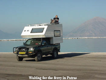 Waiting for the ferry in Patras Waiting for the ferry in Patras