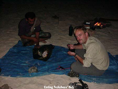 Eating 'bakshees' fish Eating 'bakshees' fish