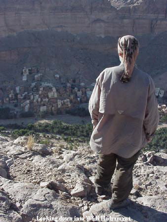 Looking down into Wadi Hadramawt