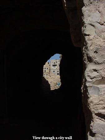 View through a city wall