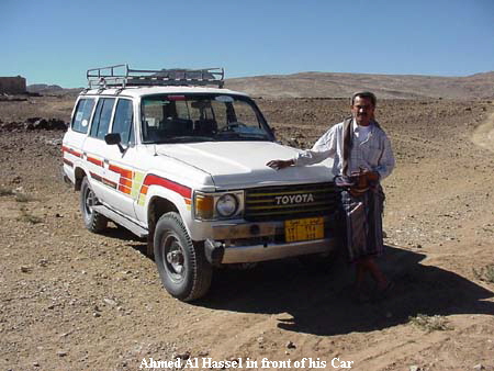 Ahmed Al Hassel in front of his Car