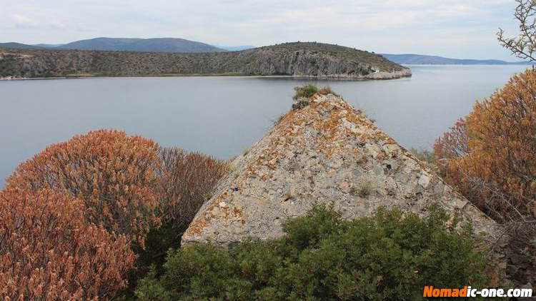 Drepano Castle in Vivari Bay on the Peleponesse