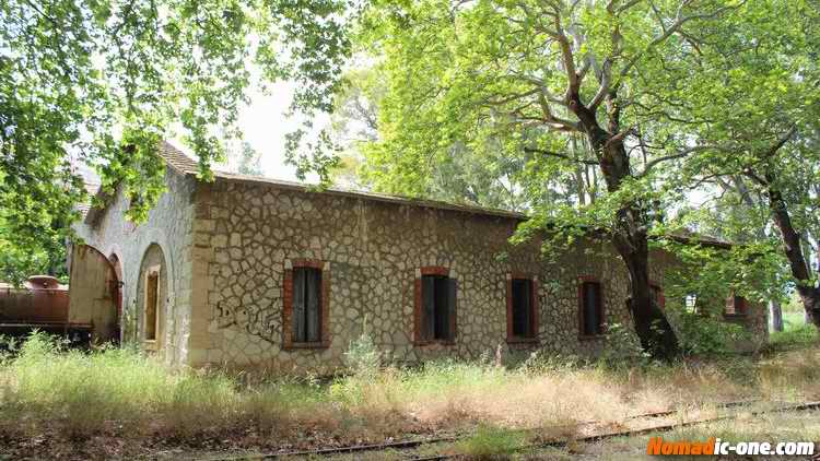 Train workshop at Miloi, Myloi, Μύλοι trainstation near Nafplio, Greece