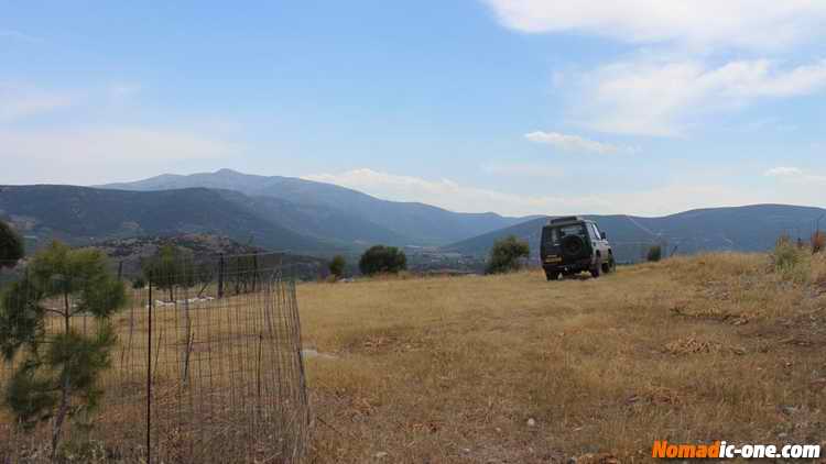 Parking just below Lerna Castle