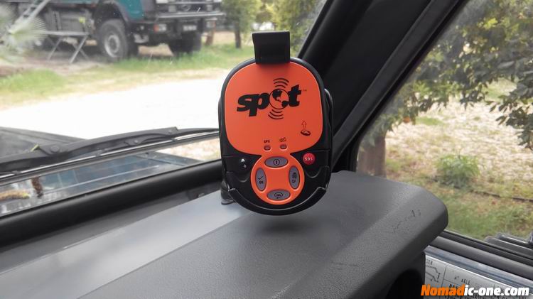 SPOT Satellite GPS Tracker on car mount