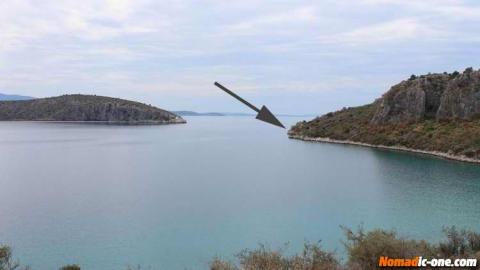 Drepano Castle overlooking Vivari bay near Nafplio