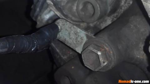 Corroded engine earth lead starter motor