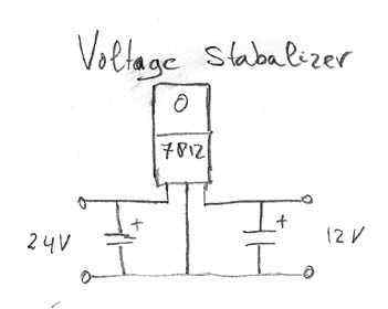 24 to 12 volt voltage stabalizer - stepdown converter