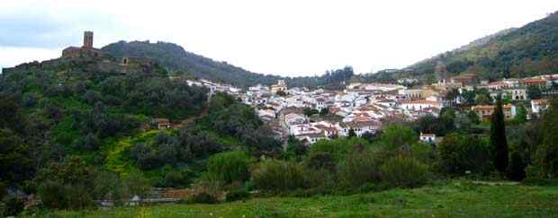 Almonaster La Real in the Siera de Aracena in Huelva - Andalucia in Spain