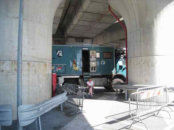 Overnight stop at the Ancona ferries terminal in Italy