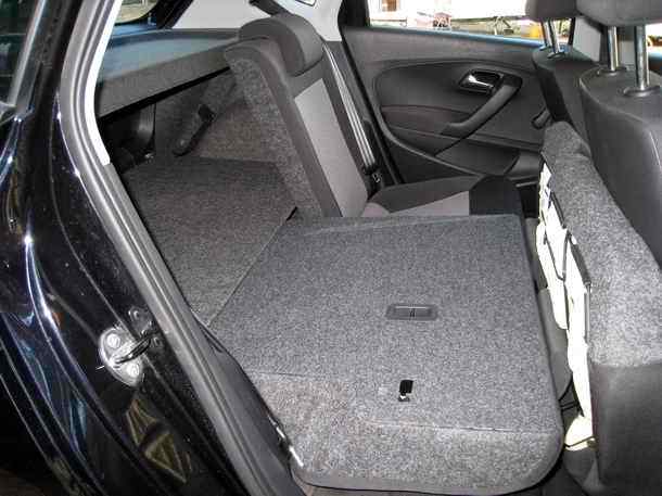 Rear seat of VW Polo 1.2 TDI