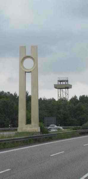 Former DDR watchtower seen from the highway - Marienborn