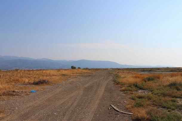 Old military runway in Greece near th Anteros Lighthouse