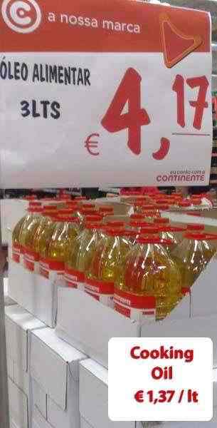 Vegetable cooking oil price in march 2012 - Portugal 