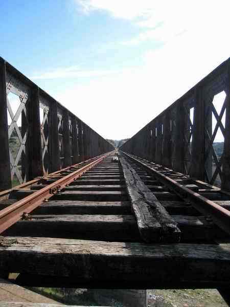 Old railroad bridge Apeadeiro do Guadiana between Beja and Moura in Alentejo - Portugal