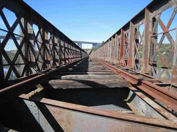 Railroad track of the Apeadeiro do Guadiana