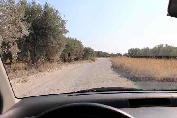 Dirt roads are common in Greece