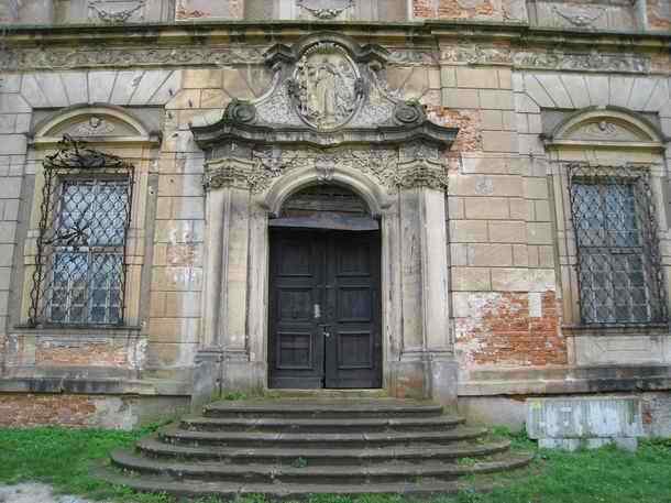 One of the entrances of the Cistercian Abbey in Lubiaz - Wolow county - Lower Silesian - Poland