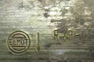 Brand stamp - ELMOT R23.08 4.5Kw 24 volt.