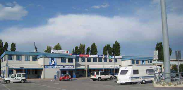 The Ancona ferries terminal in Ancona - Italy