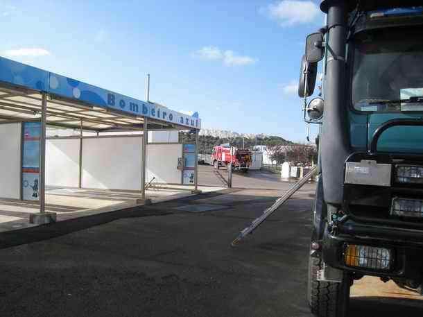 Filling up at the Fire Brigade of Vila Vicosa in Portugal