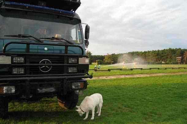 Fire fighting training in Beelitz near Berlin - Germany