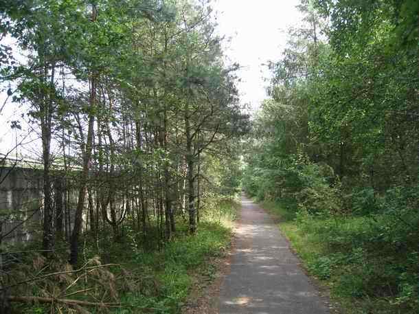 Former border patrol road behind the Iron Curtain at Marienborn Germany