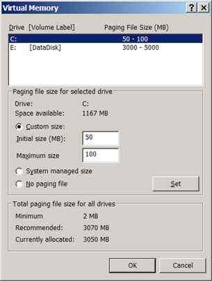 Windows page file