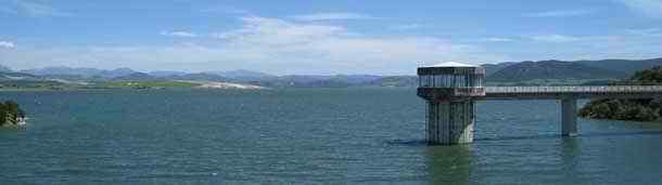 The Guadalcacin reservoir in cadiz andalusia in spain in april-2010 reached it's maxium level