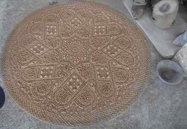 Handmade Ceramic Tilework called Zellij in Fes Morocco