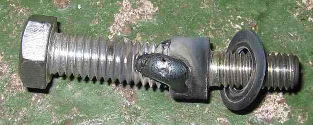 Hex allen inbus bolt with welded M8 bolt