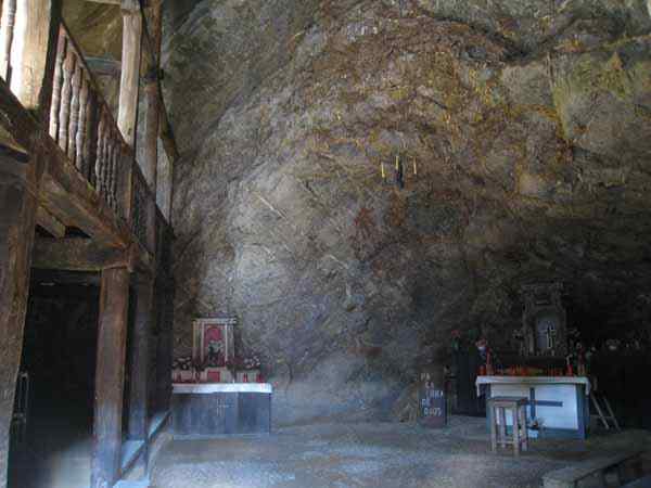 Interior of the Chapel and Hermitage Ermita Santa Justa in Cantabria - Spain