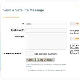 Sending free SMS text messages to a Iridium satellite phone number