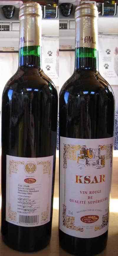 Ksar vin rouge from Les Celliers de Meknes in Morocco