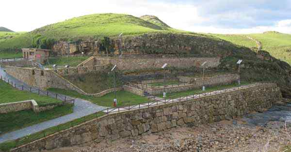 Modern atrificial beach at Santa Justa in Cantabria - Spain