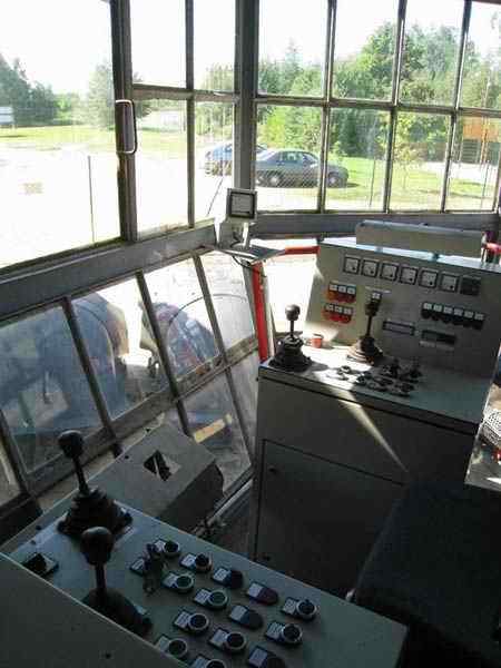 Control room in the excavator