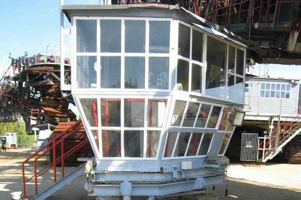 Excavator control room close to the bucket wheel - Germany