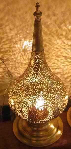 Moroccan classic Lamp Lantern handmade handicraft brass metalwork pattern