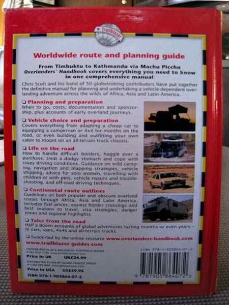 Overland travel expedition guide backside