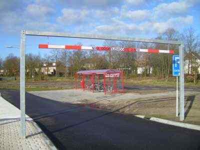 Height restricted public parking area due to excessive use by motorhomes, rvs, campervans and campers