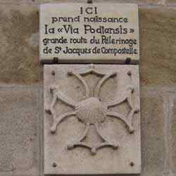 Place du Plot the starting point of the GR65 St Jacques de Compostelle Via Podlensis in Le Puy en Velay
