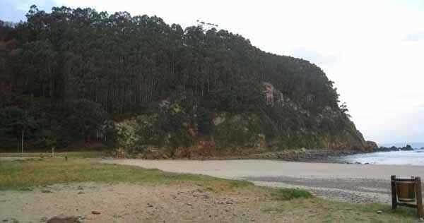 Playa de San Pedro de la ribera near Soto de Luina in Asturias-Spain