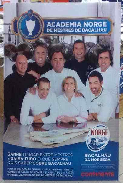 Portuguese food recipe for Norwegian Cod Fish by Academia Norge De Mestres de Bacalhau