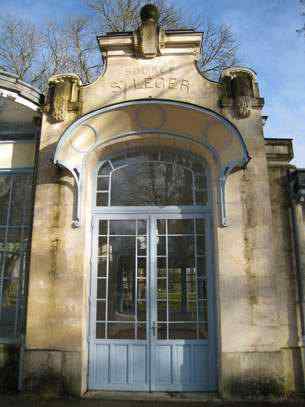 Source Saint Leger Entrance now a deserted Health Spa for sale in Pougues Les Eaux France