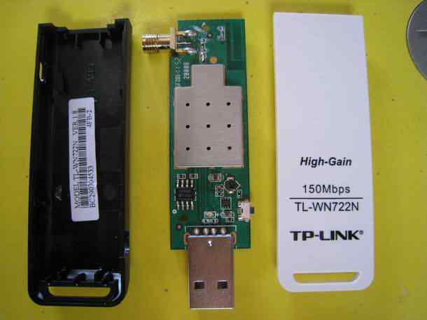 TP-Link WN722N WIFI USB modem inside