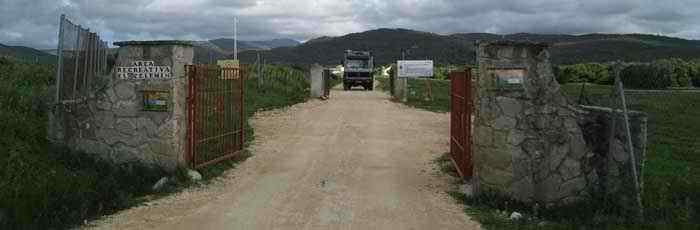 The Gate closes at
            closed Campsite Los Alcornocales National park Andalusia-Spain