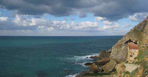 View at the Chapel and Hermitage Ermita Santa Justa in Cantabria - Spain