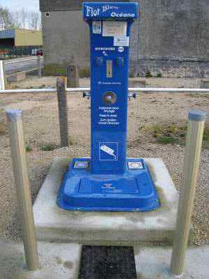 Water, Electricity and waste water service point in France
