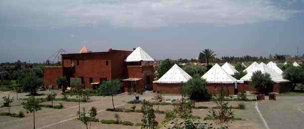 Restaurant at campsite domaine le relais de marrakech in Morocco